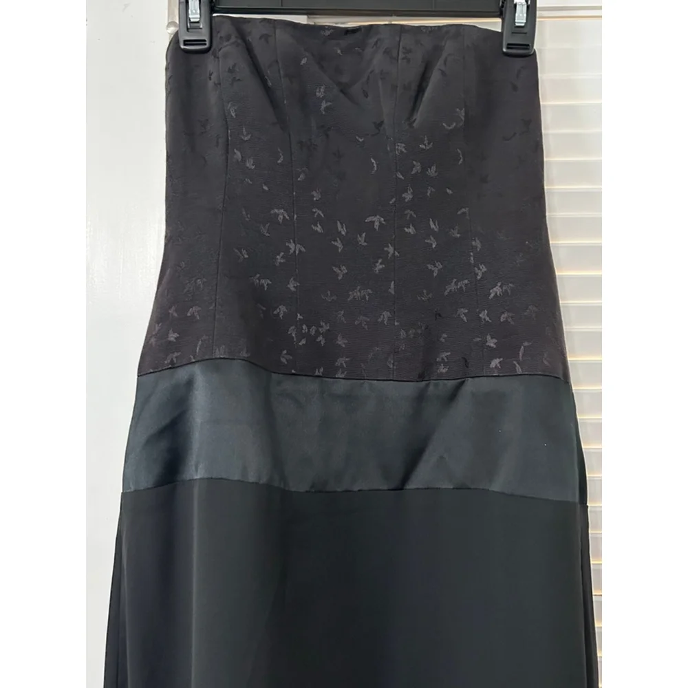 Nicole Miller Black Strapless Evening Gown Dress Size 0 NWT - Picture 3 of 16